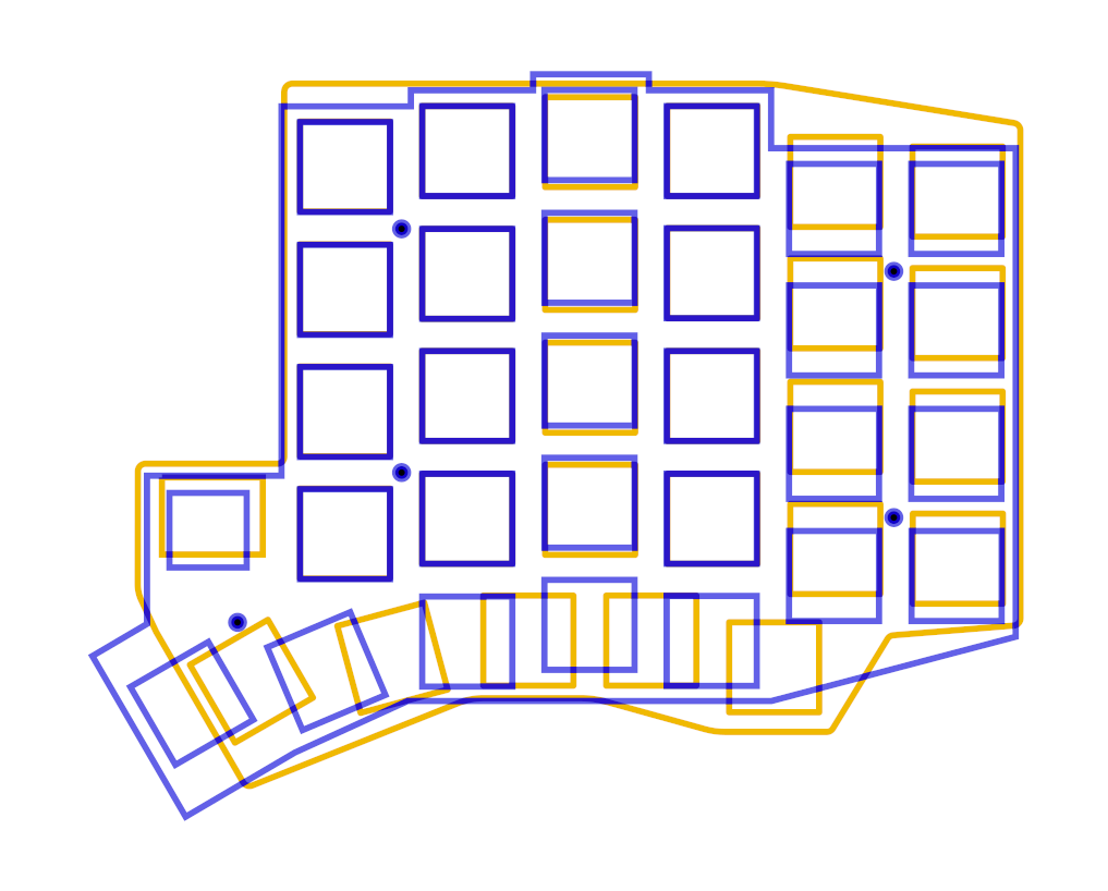 SofleKeyboard v1/v2 layout comparison